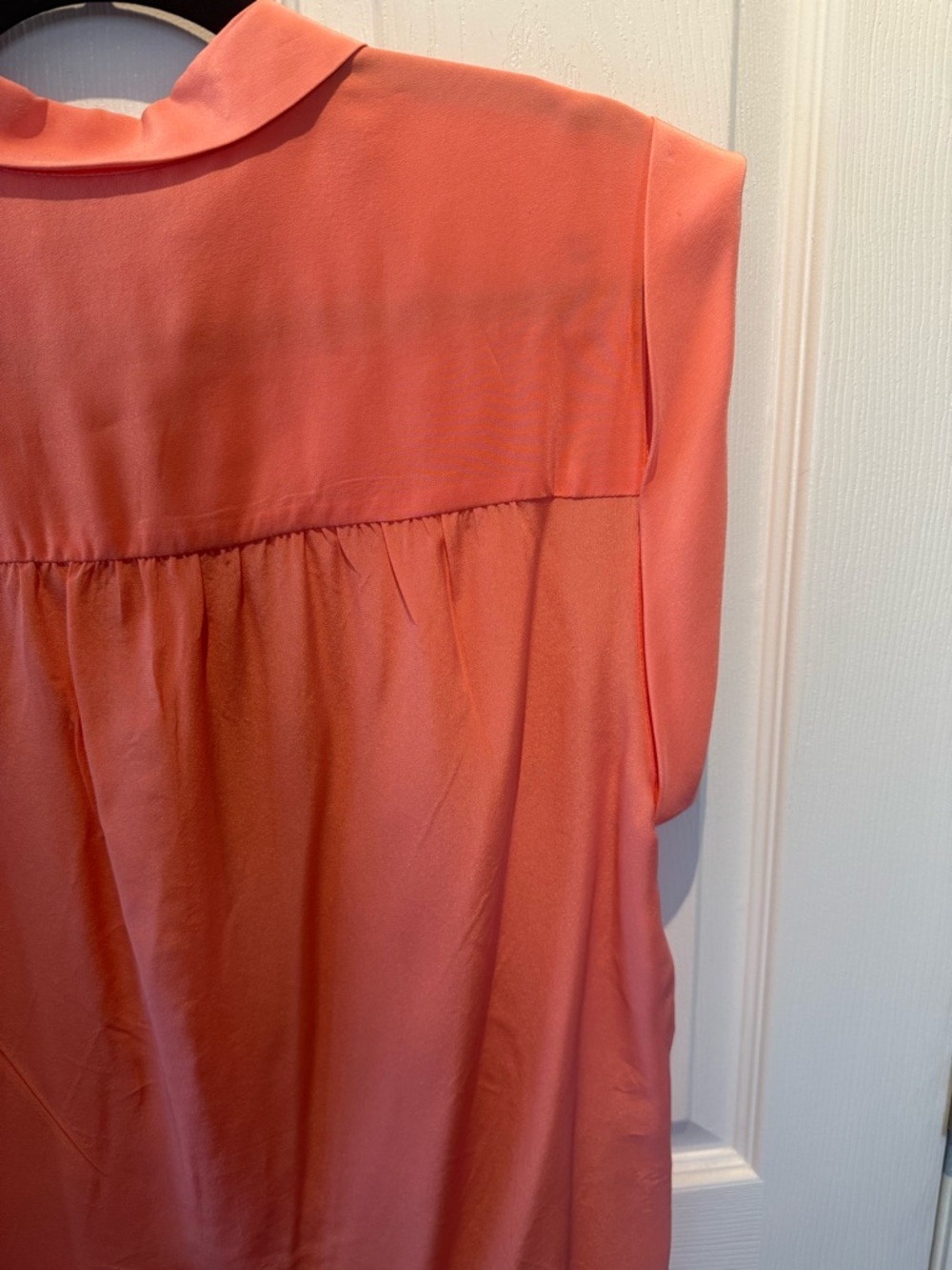Madewell 100% Silk Sleeveless Coral Button Top for Women, Size M EUC - Picture 6 of 9